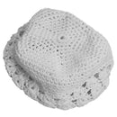 Fashionable Handmade Crochet Beanie Cap Hat for Baby Toddler Kids Winter Warm Clothing Accessory Gift - White