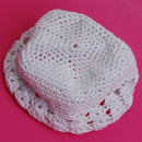 Fashionable Handmade Crochet Beanie Cap Hat for Baby Toddler Kids Winter Warm Clothing Accessory Gift - White