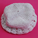 Fashionable Handmade Crochet Beanie Cap Hat for Baby Toddler Kids Winter Warm Clothing Accessory Gift - White