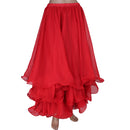 Belly Dance Skirt Chiffon Full Circle Dress Costume Clothes - Red