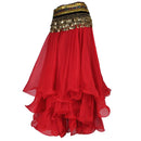 Belly Dance Skirt Chiffon Full Circle Dress Costume Clothes - Red