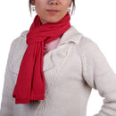 Women Girls Fashionable Imitation Cashmere Warm Long Scarf Wrap Red