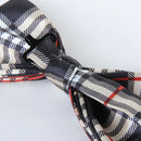 Fashionable Tuxedo Beige Black Grid Woven Bow Tie Bowtie Necktie For Men Wedding Suit Charms Clothing Accessory