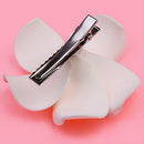 Women Girls Ladies Plumeria Flower Foam Hair Clip Pin Headwear Hair Accessory White