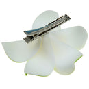 Women Girls Ladies Plumeria Flower Foam Hair Clip Pin Headwear Hair Accessory Green