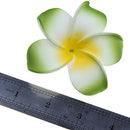 Women Girls Ladies Plumeria Flower Foam Hair Clip Pin Headwear Hair Accessory Green