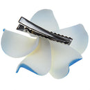 Women Girls Ladies Plumeria Flower Foam Hair Clip Pin Headwear Hair Accessory Blue