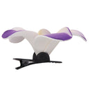 Women Girls Ladies Plumeria Flower Foam Hair Clip Pin Headwear Hair Accessory Purple