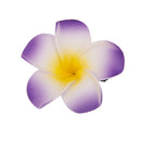 Women Girls Ladies Plumeria Flower Foam Hair Clip Pin Headwear Hair Accessory Purple