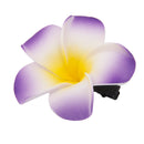 Women Girls Ladies Plumeria Flower Foam Hair Clip Pin Headwear Hair Accessory Purple