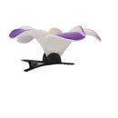 Women Girls Ladies Plumeria Flower Foam Hair Clip Pin Headwear Hair Accessory Purple