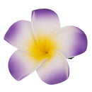 Women Girls Ladies Plumeria Flower Foam Hair Clip Pin Headwear Hair Accessory Purple