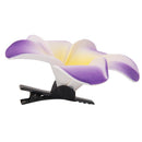 Women Girls Ladies Plumeria Flower Foam Hair Clip Pin Headwear Hair Accessory Purple