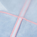 Extra Long Breathable Zippered Front Reinforced Hanger Opening Bridal Gown Prom Dress Garments Bag Cover Pink + White