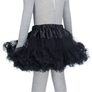 Cute Kids Girls Tulle Satin Ribbon Bowknot Fluffy Elastic Waist Tutu Dress FIT FOR 5-6 Years Black