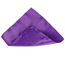 Men's 8.5 Inch Satin Hanky Classic Handkerchief Dark Purple