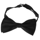Men's Tuxedo Bow Tie Satin Pure Color Bowtie Necktie Party Wedding Tie Black