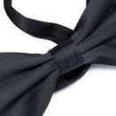 Men's Tuxedo Bow Tie Satin Pure Color Bowtie Necktie Party Wedding Tie Black