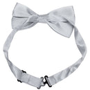 Fashionable Tuxedo Satin Bow Tie For Men Wedding Suit Charms Clothing Accessory - Silver Gray