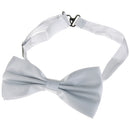 Fashionable Tuxedo Satin Bow Tie For Men Wedding Suit Charms Clothing Accessory - Silver Gray