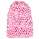 Baby Infant Soft Stretchable Stylish Ribbon Crochet Beanie Hat Cap Pink