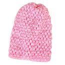 Baby Infant Soft Stretchable Stylish Ribbon Crochet Beanie Hat Cap Pink
