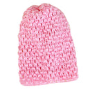 Baby Infant Soft Stretchable Stylish Ribbon Crochet Beanie Hat Cap Pink