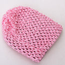 Baby Infant Soft Stretchable Stylish Ribbon Crochet Beanie Hat Cap Pink