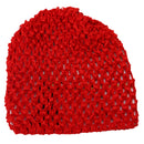 Soft Stretchable Crochet Beanie Cap Hat for Baby Toddler Winter Warm Clothing Accessory Red