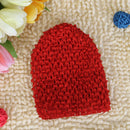 Soft Stretchable Crochet Beanie Cap Hat for Baby Toddler Winter Warm Clothing Accessory Red