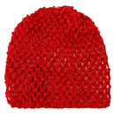 Soft Stretchable Crochet Beanie Cap Hat for Baby Toddler Winter Warm Clothing Accessory Red