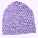 Soft Stretchable Crochet Beanie Cap Hat for Kids Baby Toddler Winter Warm Clothing Accessory - Light Purple