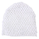 Soft Stretchable Crochet Beanie Cap Hat for Kids Baby Toddler Winter Warm Clothing Accessory- White