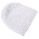 Soft Stretchable Crochet Beanie Cap Hat for Kids Baby Toddler Winter Warm Clothing Accessory- White