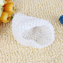 Soft Stretchable Crochet Beanie Cap Hat for Kids Baby Toddler Winter Warm Clothing Accessory- White