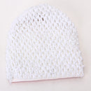 Soft Stretchable Crochet Beanie Cap Hat for Kids Baby Toddler Winter Warm Clothing Accessory- White