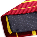 Mens Casual Necktie Narrow Skinny Slim Neck Tie Dark Red Tie with Yellow Stripes