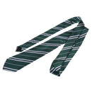 Fashionable Boys Partywear Soft Smooth Stripes Charms Narrow Necktie Shirt Accessory Dark Green