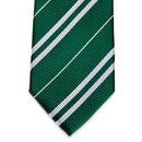 Fashionable Boys Partywear Soft Smooth Stripes Charms Narrow Necktie Shirt Accessory Dark Green