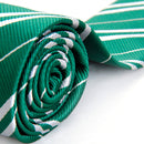 Fashionable Boys Partywear Soft Smooth Stripes Charms Narrow Necktie Shirt Accessory Dark Green