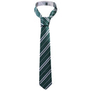 Fashionable Boys Partywear Soft Smooth Stripes Charms Narrow Necktie Shirt Accessory Dark Green