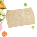 Soft Comfortable Wear Seamless Strapless Wire Free Tube Bra Without Padding For Women Girls Undergarments Clothing Accessory- Beige