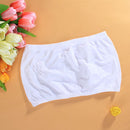 Soft Comfortable Wear Seamless Strapless Wire Free Tube Bra Without Padding For Women Girls Undergarments Clothing Accessory- White