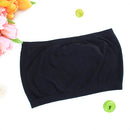 Soft Comfortable Wear Seamless Strapless Wire Free Tube Bra Without Padding For Women Girls Undergarments Clothing Accessory- Black