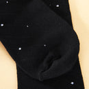 Pair Of Kids Warm Stylish Soft Stretchy Cotton Satin Knee High Socks Black