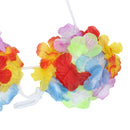 Colorful Hawaiian Hula Dance Luau Party Grass Skirt Bra Garland Lei Costume SET