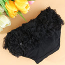 Lovely Baby Girl Ruffle Bloomers Diaper Cover 0-2 years S Black