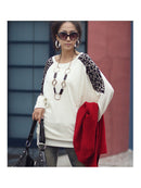 Women Girls Ladies Leopard Print Casual T-shirt Top White