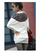 Women Girls Ladies Leopard Print Casual T-shirt Top White