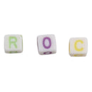1000 Pcs Acrylic Spacer Beads Square Mixed 6mmx6mm(2/8 inch x2/8 inch) E6X5